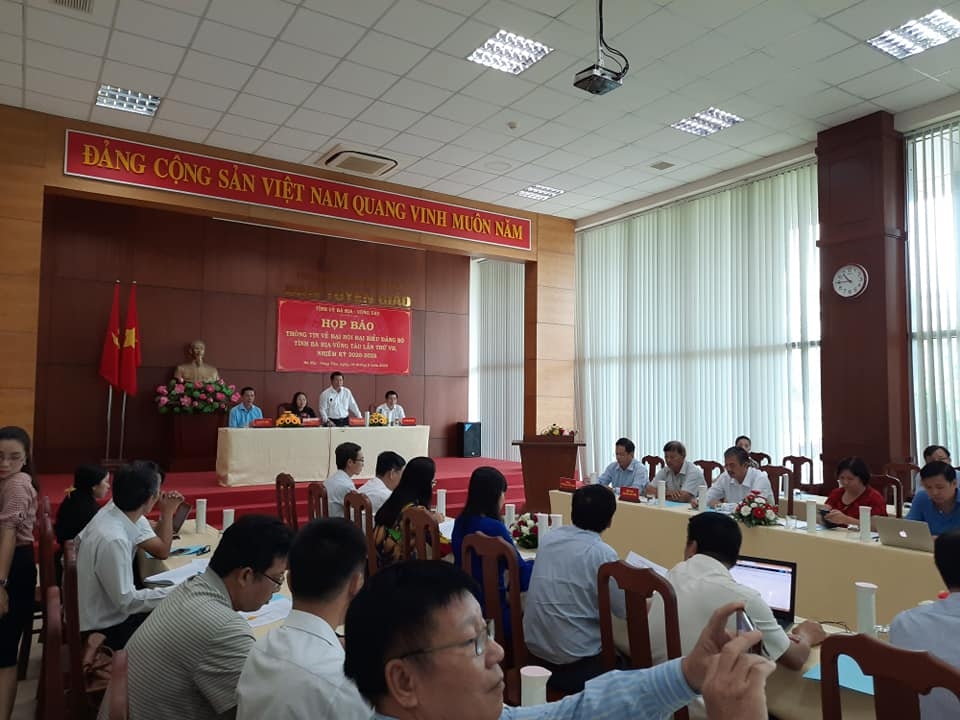 Họp báo thông tin về Đại hội đại biểu tỉnh Bà Rịa – Vũng lần thứ VII, nhiệm kỳ 2020-2025